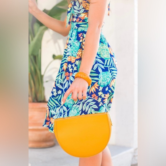 Modcloth Tropical Turquoise Floral Halter Convertible Mini Dress Medium - Picture 3 of 12